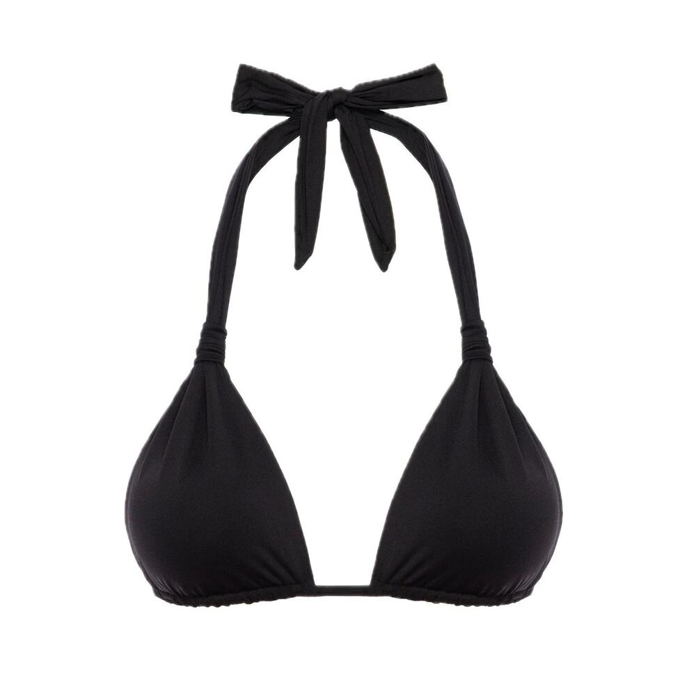 Women's Monday Swimwear Black Tulum Triangle Bikini Top Swimsuit